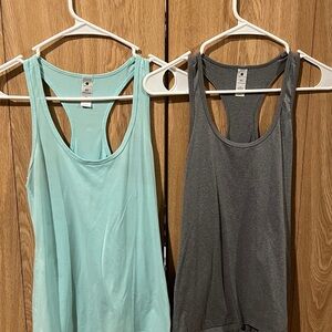Yogalicious Mint and Charcoal Tank Tops